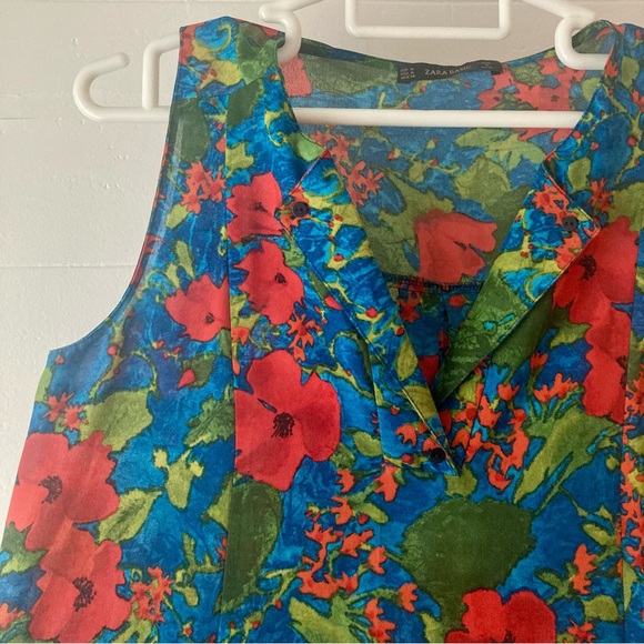 Zara Flowy A-line Summer Dress or Tunic - Picture 3 of 4